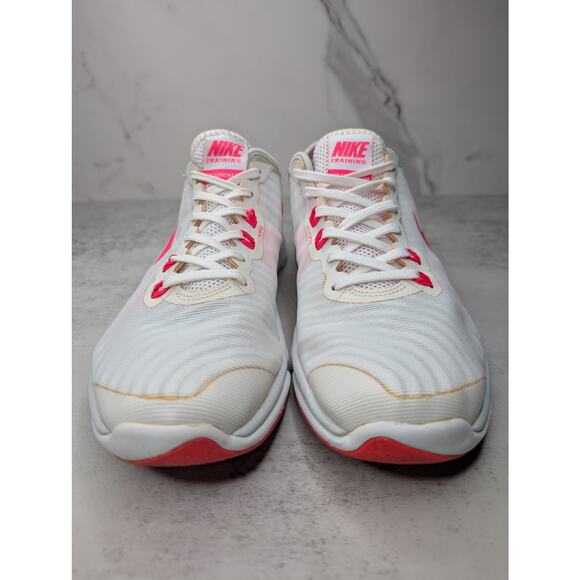 Nike Training Flex Supreme TR4 White Pink Shoes Womens Size 9.5 - 819026-100 - Picture 2 of 9
